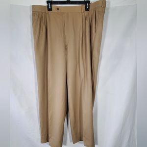 VINTAGE GIVENCHY MONSIEUR PLEATED DESIFNER DRESS PANTS SLACKS KHAKI 42Rx28